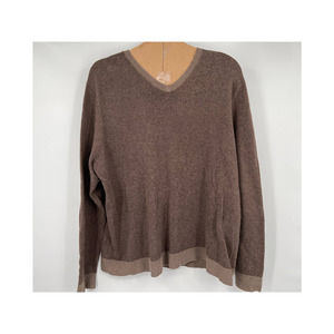 Eddie Bauer Cotton Cashmere Men's big and tall brown sweater size XXL